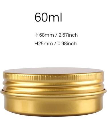 Buy Basic Packing 24 Pieces 60ml Gold Aluminum Jars with Screw Caps - Ideal for Cosmetics & DIY Projects - Buy Online on GoSupps.com