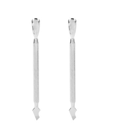 Dual Ended Stainless Steel Cuticle Pusher Remover Manicure Tool for Nail Care
