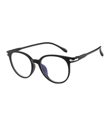 Gaming Glasses Computer Anti-Fatigue Blue Light Filter Glasses Non-Prescription Eyeglasses Black One Size