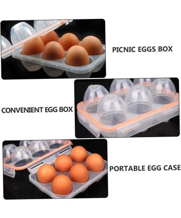 Uonlytech 1pc Box Outdoor Egg Carton Eggs Refrigerator Containers Outdoor Egg Container Take Egg Tray Orange 19.2X8.7X13.4CM - Buy Online on GoSupps.com