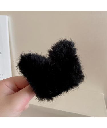 Muloo Butterfly Hair Clip Cute Plush Hair Clips for Thick Hair Grip Hair Clamps for Women Strong Hold Hair Accessories Butterfly Hair Clip Black - Buy Online on GoSupps.com