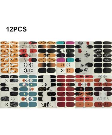 rongweiwang 12 Pieces Halloween Nail Stickers with Good Craftsmanship Polish Strips Fingernail Decal Party Props for Women Girls - Buy Online on GoSupps.com