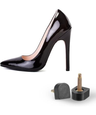 HARFINGTON 6 Pairs High Heel Tips - TPU Replacement Tap Caps for Women - 2.4mm Fine Core Pin 10x10mm U-Shape Heel Repair Caps - Black - Buy Online on GoSupps.com