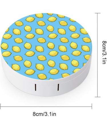 Lemon Blue Contact Lens Case | Portable Travel Lens Box with Mirror - Stylish & Functional - Buy Online on GoSupps.com