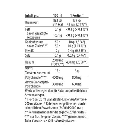 Buy Dr. Jacob's Pomegranate Elixir Mediterrana 500 ml - Healthy Blood Circulation 80% Less Sugar Rich in Polyphenols - International Shipping Available - Buy Online on GoSupps.com