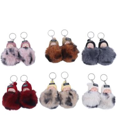 Buy Mlida Sleeping Baby Pendant Keychain - Fluffy Fur Doll Luggage Tag (No. 892-19) | Cute Travel Accessory for International Shipping - Buy Online on GoSupps.com