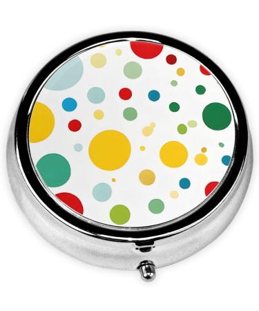 Buy Twister Polka Dots Printed Mini Round Pill Box - 3 Compartment Organizer for Travel Home & Office | Portable Medicine Case - Buy Online on GoSupps.com
