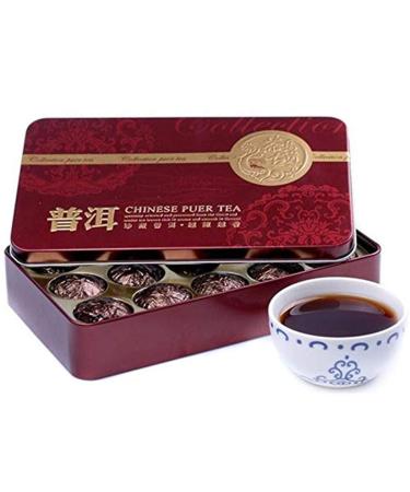 Helloyoung Pu-Erh tea 15 pieces.Netto weight 75 g of ripening Pu'er tea old Puer tea adhesive rice black tea cooked Pu-erh-tee Chinese tea healthy puerh tea red tea green good shu cha