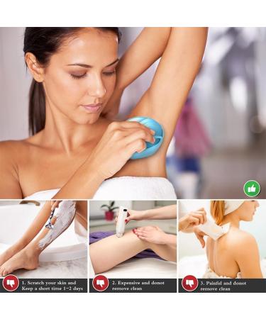 Uqtuko Nano Hair Remover - Painless Crystal Hair Removal Tool for Women & Men | Effective Leg Arm & Back Hair Removal (Blue & Pink) - Buy Online on GoSupps.com