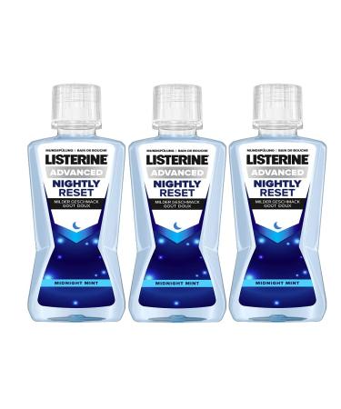 Listerine Nightly Reset mouthwash innovative mouthwash fights the traces of the day overnight (3 x 400 ml)