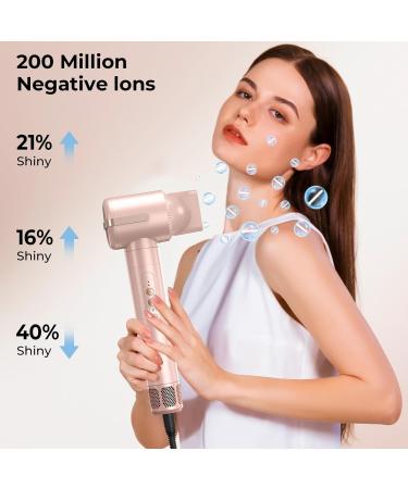 7-in-1 Hair Blow Dryer Brush - Hot Air Multistyler Ionic Curling Iron & Diffuser - Automatic Rotating Thermal Brush - Rechargeable Styling Tools in Rose Pink - Buy Online on GoSupps.com