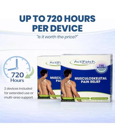 Mint Bucket ActiPatch Wearable Pain-Relief Device 2-Pack Bundle Pulsed Shortwave Therapy Loop for Back Knee Hip & Joint Discomfort Long Lasting Leg Pain Relief Product - Buy Online on GoSupps.com