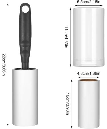 Fantesi Extra Sticky Lint Roller Set - 12 Pieces 60 Sheets Each Removes Pet Hair - Includes 2 Rollers & 2 Dust Protection Cases - Buy Online on GoSupps.com
