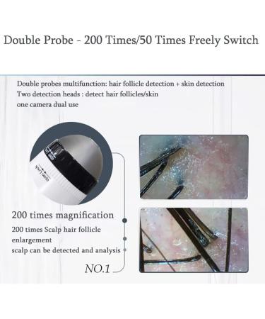 Hair Follicle Detector 50x/200x Hair Wifi (5g) Hair Follicle Skin Detector 1000w pixels 50x/200x can switch freely for beauty salons skin care centers - Buy Online on GoSupps.com