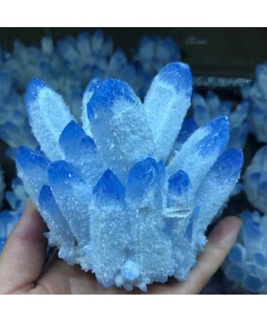 Natural Crystal Rough 300g-780g Natural Blue Phantom Ghost Quartz Crystal Cluster for Decoration 1pc (Color : 1pc 640g-700g)
