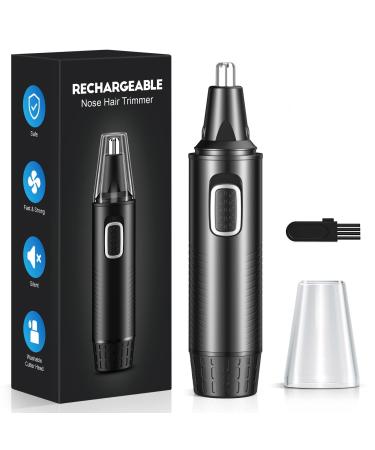 Otemly Rechargeable Ear and Nose Hair Trimmer for Men & Women, 2022 Professional Nose Trimmer with Upgraded Dual Edge Blades, Removable & Waterproof Head, Mute Motor, Cleaning Brush
