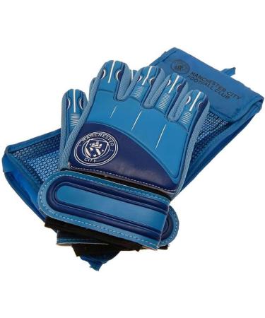 Buy Man City Delta Goalkeeper Gloves for Juniors - Size 5 Blue | International Shipping Available - Buy Online on GoSupps.com