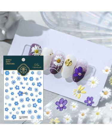 Hot Decorative Adhesive Decals Spring Flowers Nail Stickers Sunflower 5D Relief Daisy(TS1179) - Buy Online on GoSupps.com