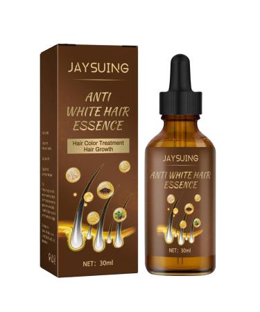 Reverse Gray Hair Natural Nourishing Hair Growth Essence Volumizing Anti Gray Hair Essence 30ml Men Women Hair Care for Shiny Healthy Black Hair Eastuy