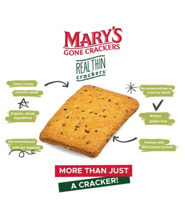Mary's Gone Crackers Real Thin Tomato & Basil Crackers - 5 oz (142 g) | Gluten-Free Snack - Buy Online on GoSupps.com
