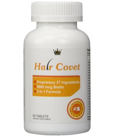Hair Covet Hair Growth Supplement for Women (90 Tablets) 90 Count (Pack of 1)