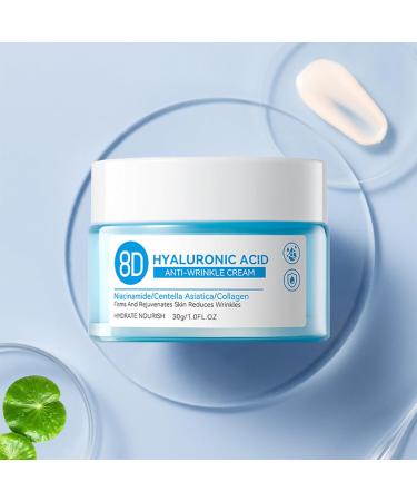 8D Hyaluronic Acid Moisturizer - Anti-Wrinkle Cream for Firming & Hydration - Long-Lasting Face Moisturizer for Men & Women - Buy Online on GoSupps.com