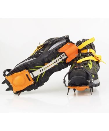 Namvo Ice Spikes - 10 Teeth Stainless Steel Crampons for Skiing Hiking & Mountaineering | Adjustable Universal Snowshoe Spikes - Buy Online on GoSupps.com