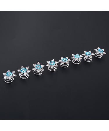Yantu 10pcs Clear Blue Crystal Swirl Hair Twists Coils - Hair Pin Clip Accessories - Buy Online on GoSupps.com