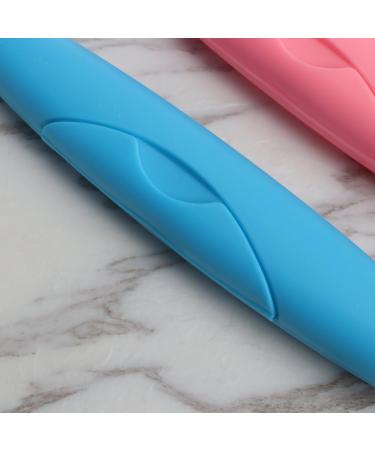Portable Toothbrush Case - Travel Storage Box 2 Pack (Blue & Pink) | International Shipping - Buy Online on GoSupps.com