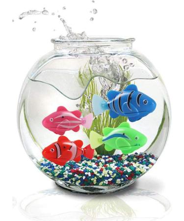 Iwobi 4-Piece Simulation Tropical Fish Set | Battery-Operated Plastic Mini Fish Toys for Cats Aquariums & Kids' Bathing Fun - Buy Online on GoSupps.com