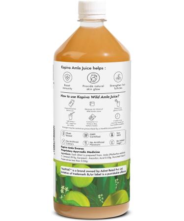 Kapiva Wild Amla Juice 1L + Kapiva Thar Aloe Vera Juice (with Pulp) | Cold-pressed Juice Combo to Help with Glowing Skin Hair Care and Detox (1L) - Buy Online on GoSupps.com