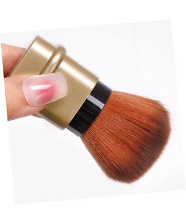 DOITOOL Nail Dust Brush Mineral Brush Makeup Accessory Blush Makeup Brush Bronzer Powder Multi-use Makeup Brush Makeup Powder Brush Bronzer Brush Travel Nylon Wool Lipstick Highlight 8.2x3.3cm Golden - Buy Online on GoSupps.com