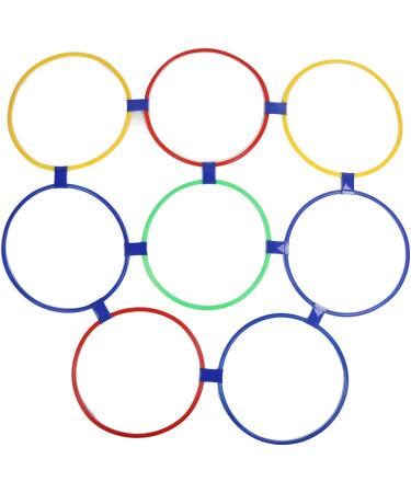 Sensory Training Hoops Free Combination Hopscotch Hoop Plastic Material Multipurpose 10PCS with 10 Buckles for Jumping Activities L 6.2x36cm - Buy Online on GoSupps.com
