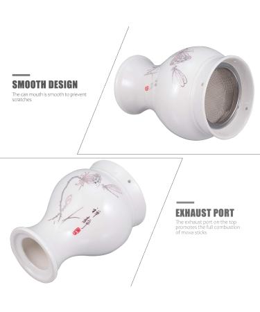 Buy Heallily Ceramic Moxa Tank Burner | Portable Smoke-Free Moxibustion Sticks for Salon & Home - High Penetration Blue Box - Buy Online on GoSupps.com