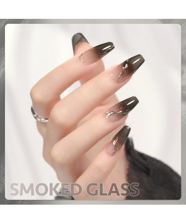 GAOY Jelly Nude Black Gel Nail Polish - 16ml Sheer Neutral Translucent Soak Off UV Gel for DIY Nail Art | Smoked Glass 1724 - Buy Online on GoSupps.com