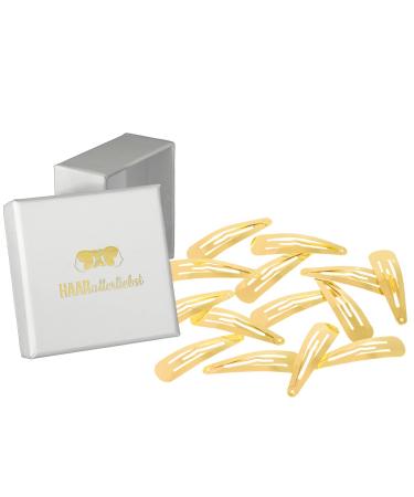 Hair leader love 14 pieces snap hair clips women - gold - 5cm metal hair clip hair hair hair clip clips children hair clips hair clips with storage box for women girls men gold box color: white
