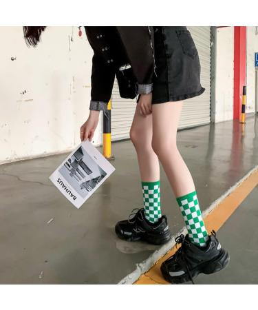 Akamas Women s Colorful Checkered Socks - Funny Breathable Cotton Crew Socks Warm Everyday Sports Socks Size 35-41 - Perfect Gift! - Buy Online on GoSupps.com