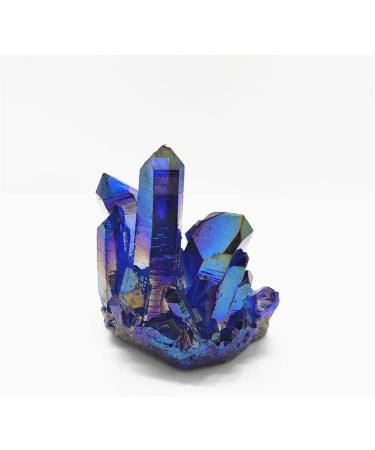 100g Crystal Cluster Specimen Blue Angel Aura Flower Natural Electroplating Gemstone Quartz Cluster Decoration - Buy Online on GoSupps.com