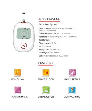 High Precision Blood Glucose Meter Kit - Fast Results Diabetic Supplies | Test Strips & Lancets for Type B Diabetes | International Shipping Available - Buy Online on GoSupps.com