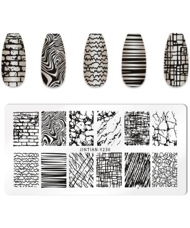 MWoot Nail Stencil Stamp Set - 3PC Geometry Lines & Butterfly Flower Nail Art Plate Kit for Stunning Manicures - Buy Online on GoSupps.com