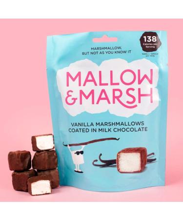 Mallow Marsh Mallow & Marsh Vanilla Coated in Milk Chocolate Marshmallow Sharing Bag Multipack 6 x 100g - Buy Online on GoSupps.com