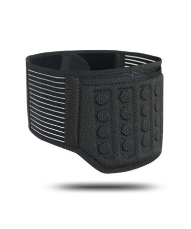 MIOTEQ lumbar vertebrae relief volume back support belt for men with the support of the lower back-ultimate sciatic pain relief certified back band significant relief from M/Medium Black