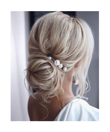Unicra Wedding Pearl Hair Pins - Bridal Jewelry Hair Accessories for Bride (6 Gold Pieces) - Buy Online on GoSupps.com