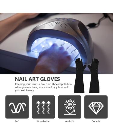 Healeved 1 Pair Nail Gloves Protection Gloves Nail Polish Gloves Gel Moisturizing Gloves Manicure Gloves Nail Art Tools Nail Skin Care Gloves Fingerless Mitts Cosmetic Mj03 Polyester Sleeve 18.00X9.00X0.40CM - Buy Online on GoSupps.com