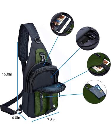 Y&R Direct 14 Colors Lightweight Sling Backpack Sling Bag Travel Hiking Small Backpack for Women Men Gifts Greencoffee - Buy Online on GoSupps.com