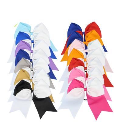 ZOONAI Women Teen Girls Large Cheer Hair Bows - Black+White Elastic Hair Tie Ponytail Holder - Buy Online on GoSupps.com