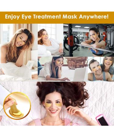 30 Pairs Gold Under Eye Patches with Collagen Treatment for Dark Circles and Wrinkles - Anti-Aging Eye Gel Pads for Women and Men - Buy Online on GoSupps.com