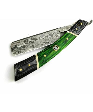 Handmade Damascus Steel Barber Razor Classic Straight Edge Shaving Razor with Wooden Case | Perfect Gift for Men - Buy Online on GoSupps.com
