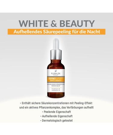 FLOSLEK Whitening Brightening Face Acid Night Peeling | 30 ml | Lightens Moisturizes Softens & Evens Skin Colour | Smoother & Brighter Complexion | Reduces the Intensity of Blemishes - Buy Online on GoSupps.com