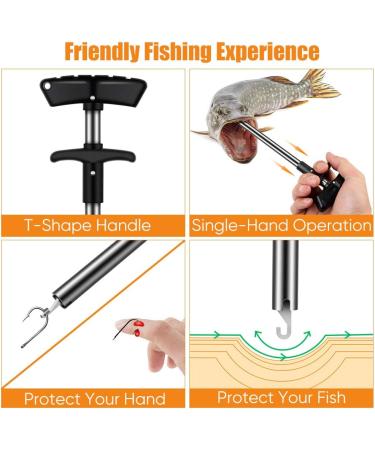 Auphrosyne Fish Hook Remover & Lip Gripper Pliers Combo Kit - Orange 9 - Buy Online on GoSupps.com